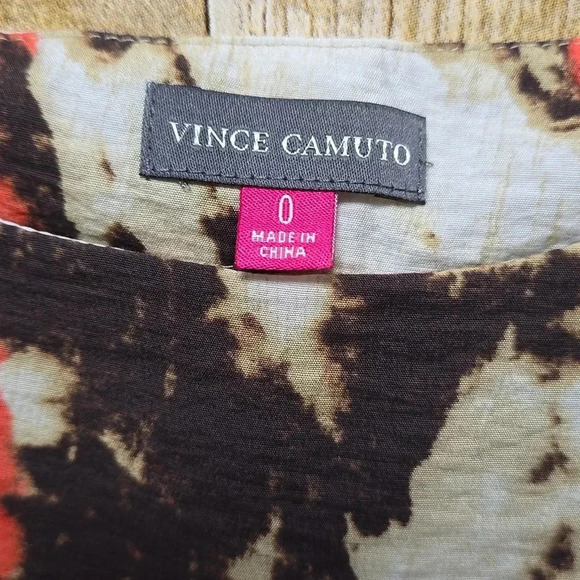 Vince Camuto | Brown Orange White Tie Dye | Tank | Size 0 | Business Casual Chic - Picture 5 of 8